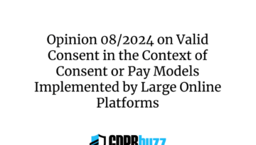 Opinion 08/2024 on Valid Consent in the Context of Consent or Pay Models Implemented by Large Online Platforms